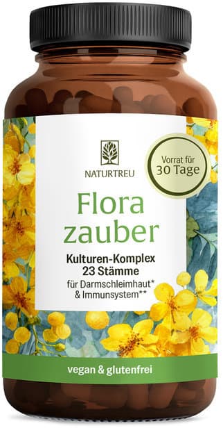 NATURTREU Florazauber Kulturen-Komplex mit 23 Bakterienstämmen 30 Kapseln