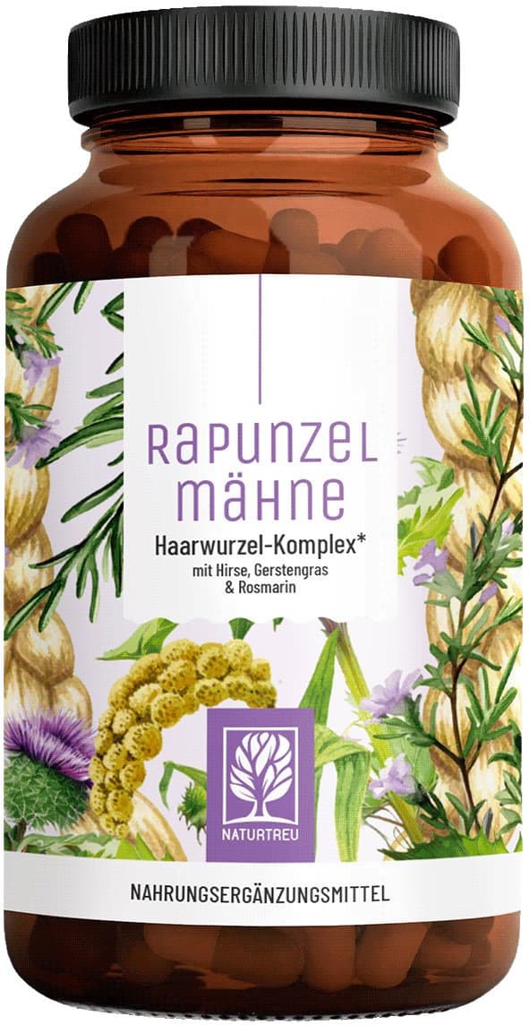 NATURTREU Rapunzelmähne Haarwurzel-Komplex mit Hirse, Gerstengras & Rosmarin
