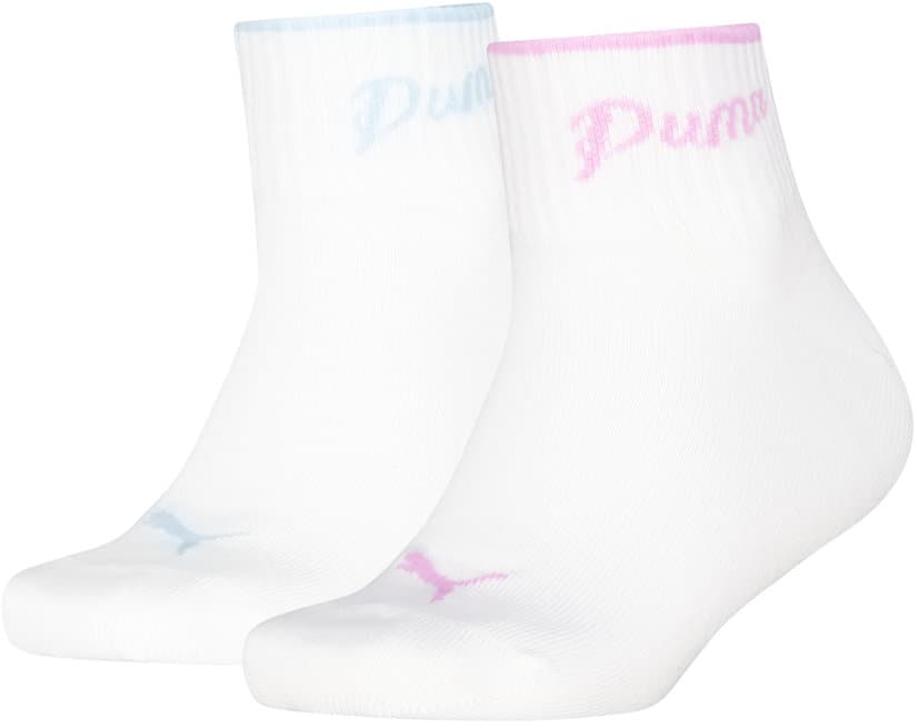 PUMA Kinder Socken Script Logo Quarter 2er Pack