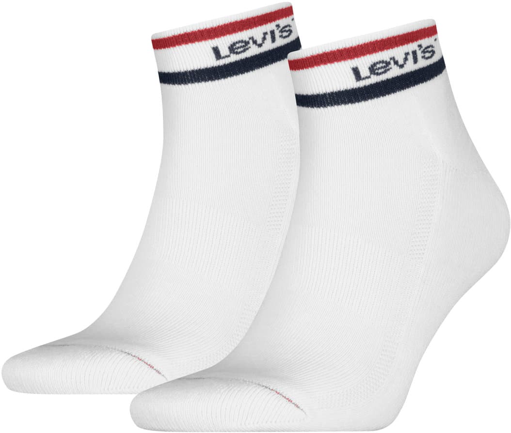 Levis Unisex Socken Mid Cut Sport Stripe 2er Pack