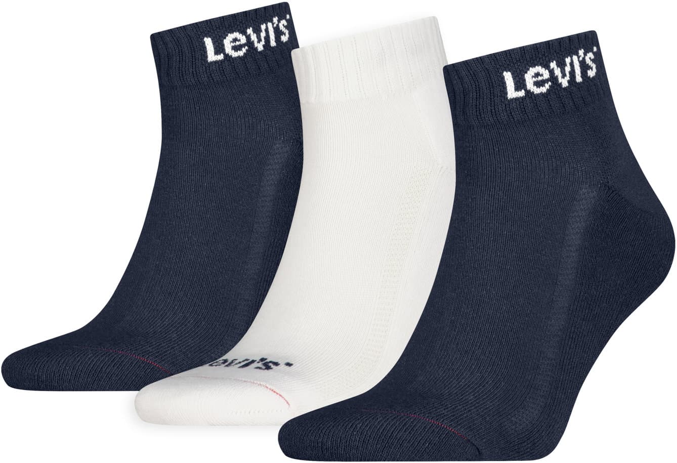 Levis Unisex Socken Mid Cut Orange Tab 3er Pack