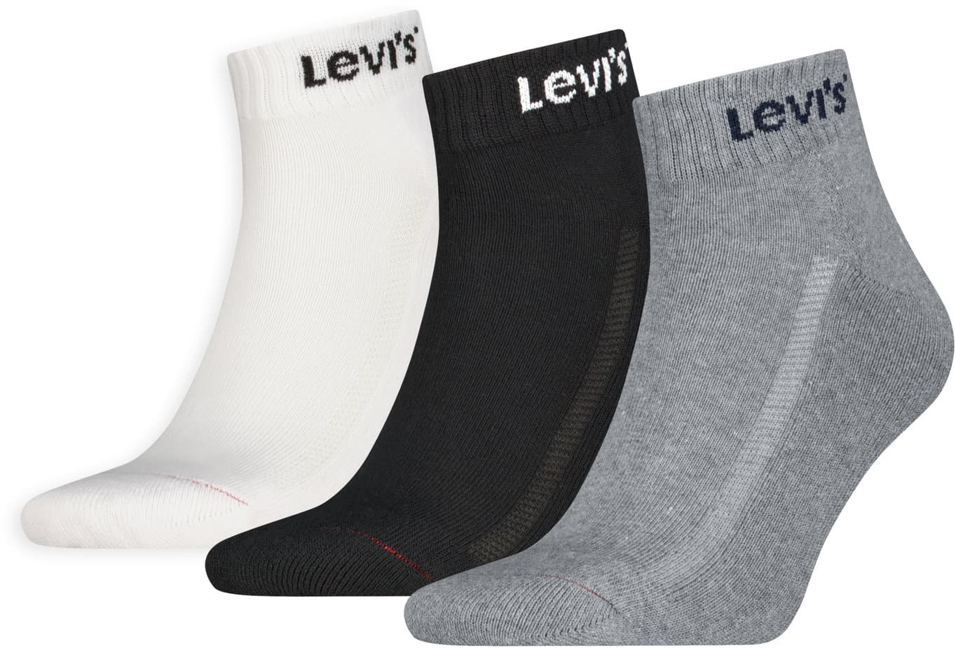 Levis Unisex Socken Mid Cut Orange Tab 3er Pack