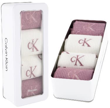 Calvin Klein Damen Socken Lurex 4er Pack Geschenkpackung