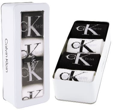 Calvin Klein Damen Socken Monologo 4er Pack Geschenkpackung