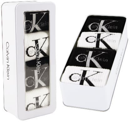Calvin Klein Herren Socken Monologo 4er Pack Geschenkpackung