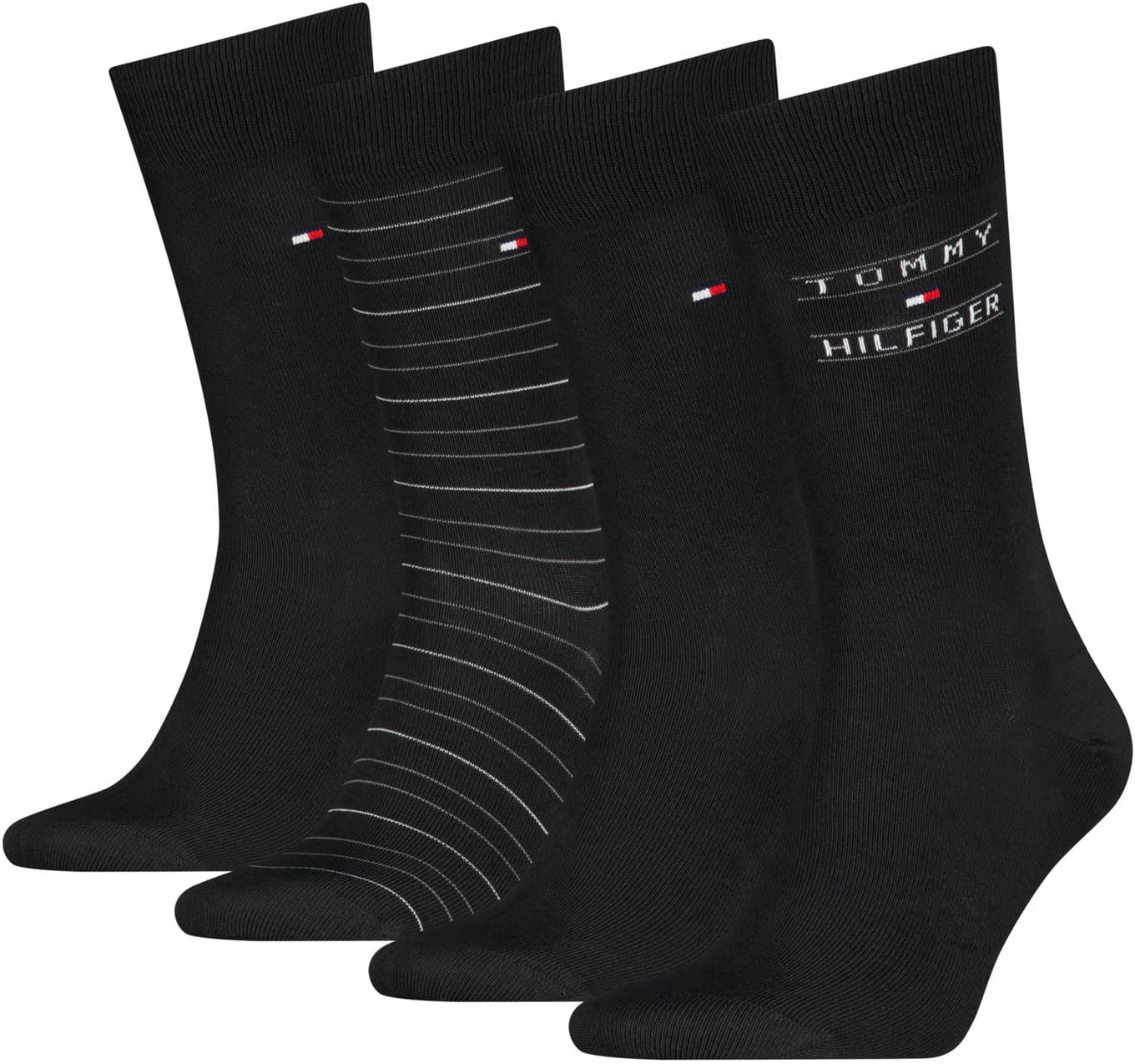 TOMMY HILFIGER Herren Socken Tommy Stripe 4er Pack Geschenkpackung