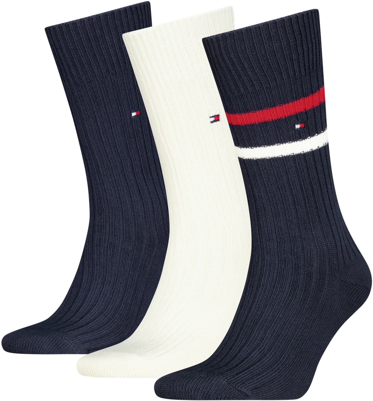 TOMMY HILFIGER Herren Socken Bootsock 3er Pack Geschenkpackung