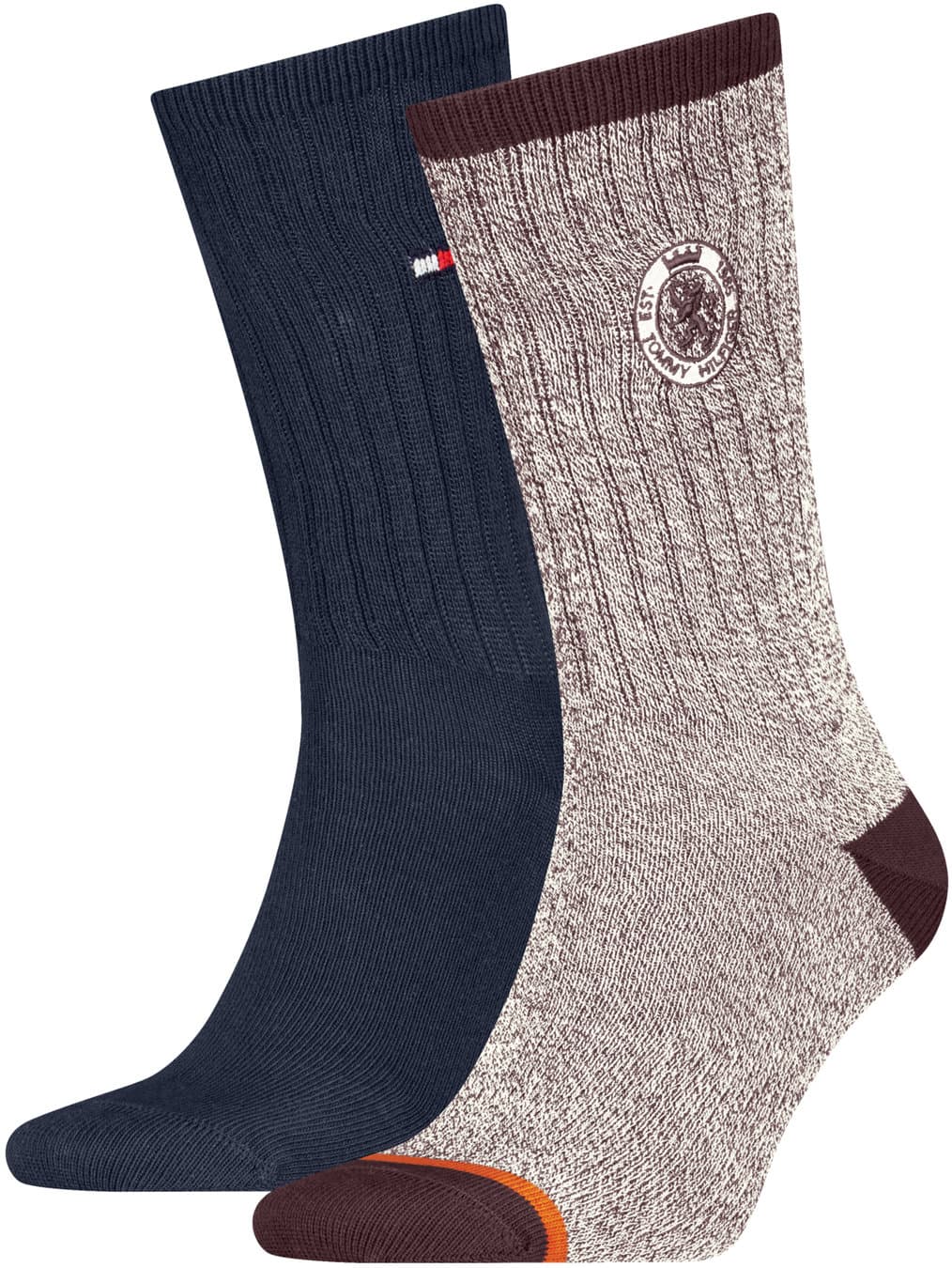 TOMMY HILFIGER Herren Socken Mouline Crest 2er Pack