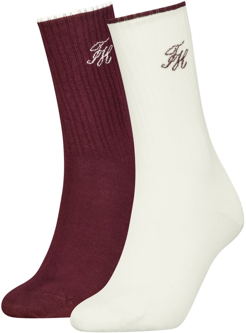 TOMMY HILFIGER Damen Socken Monogram Lurex 2er Pack