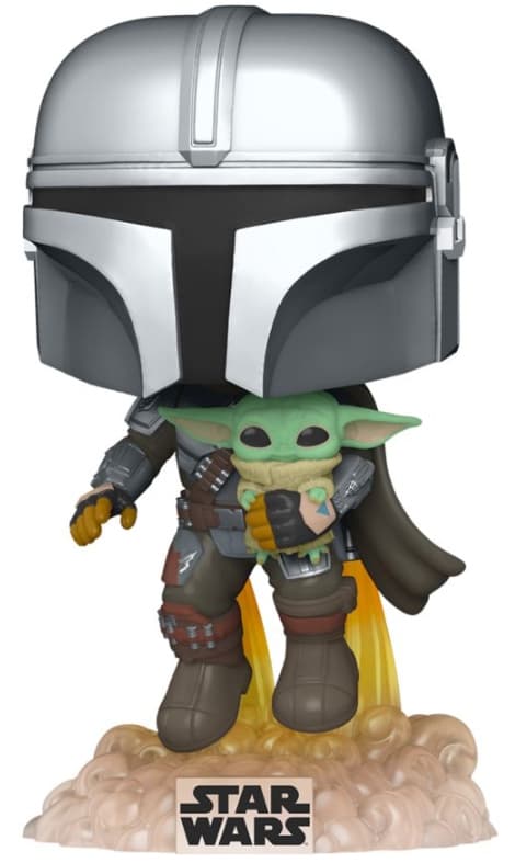 Funko - POP! - Star Wars: The Mandalorian - Mandalorian with the Child Jetpack Flying Pop! Vinyl