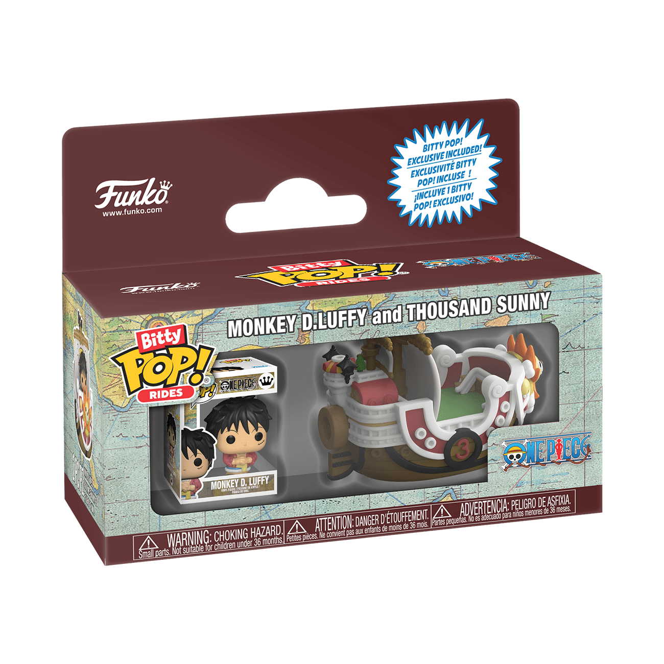 Funko - POP! - One Piece - Bitty Pop! Rides Monkey D. Luffy and Thousand Sunny
