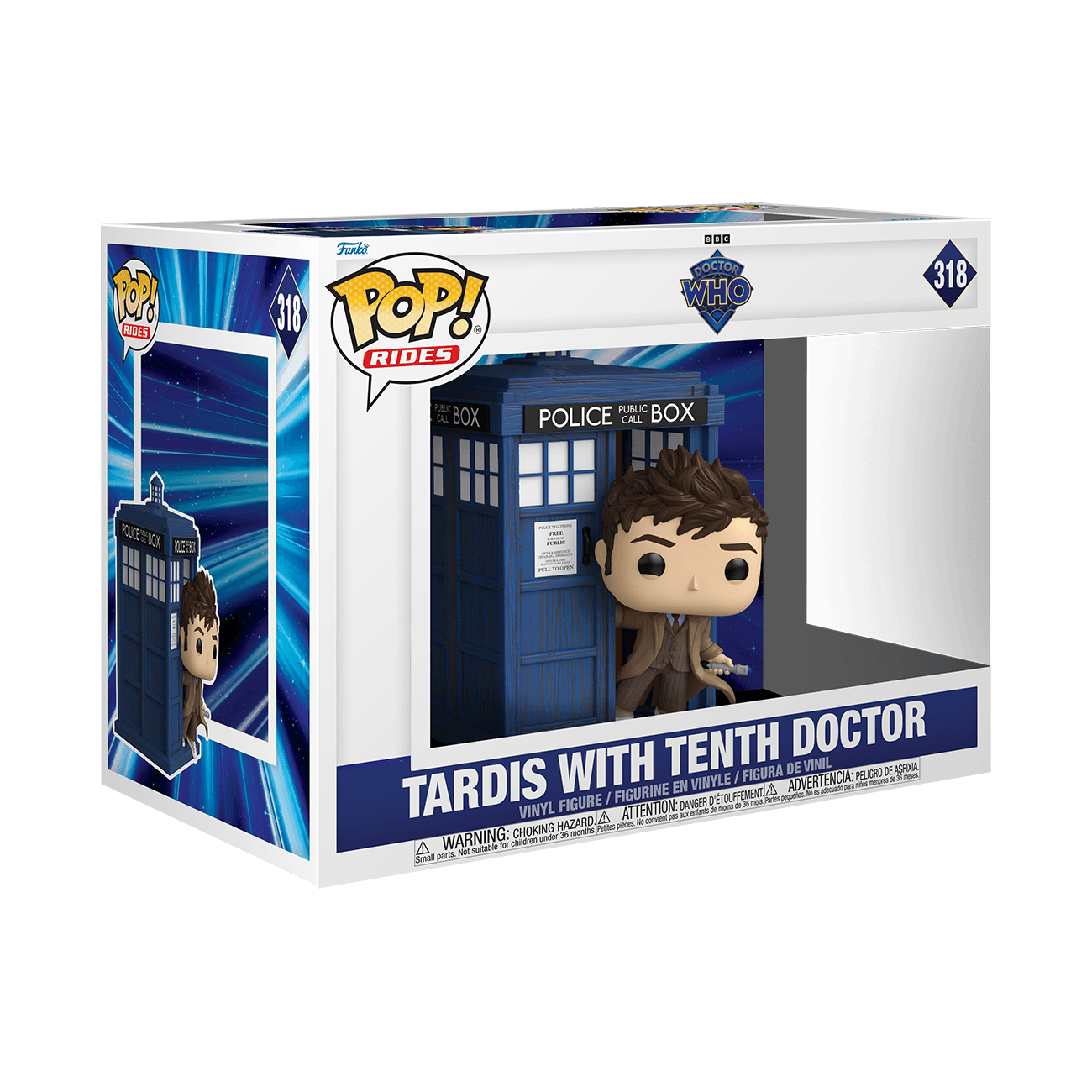 Funko POP! Doctor Who – TARDIS mit Zehntem Doctor Vinylfigur