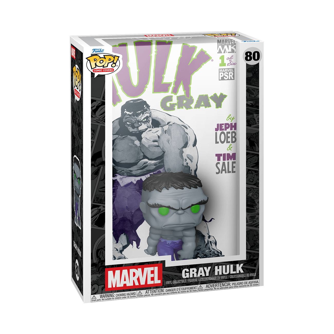 Funko POP! Comic Covers Marvel Gray Hulk 80 Sammelfigur mit Schutzcase