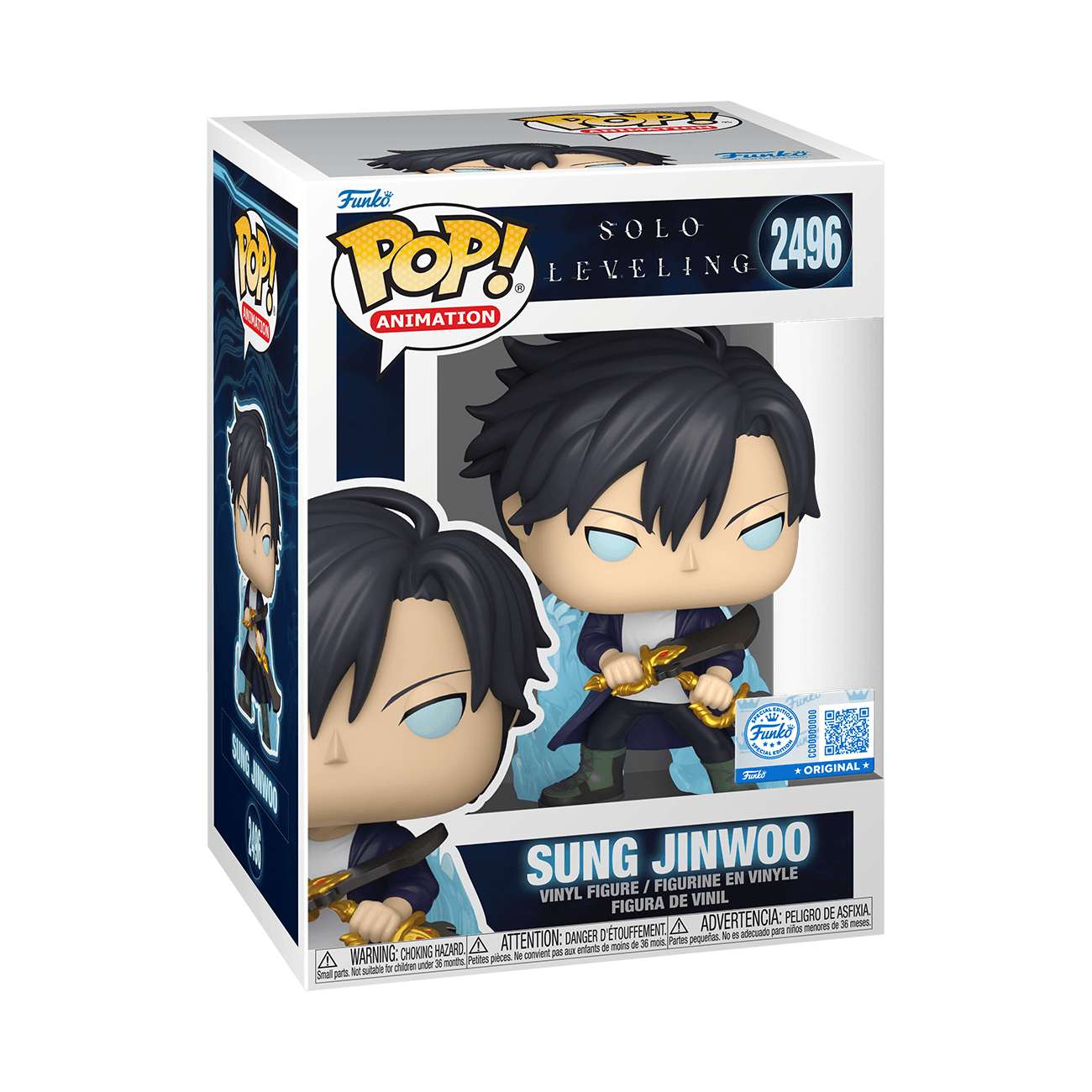 Funko POP! Solo Leveling Sung Jinwoo Blue Aura mit Chase-Chance Vinylfigur Nr. 2496
