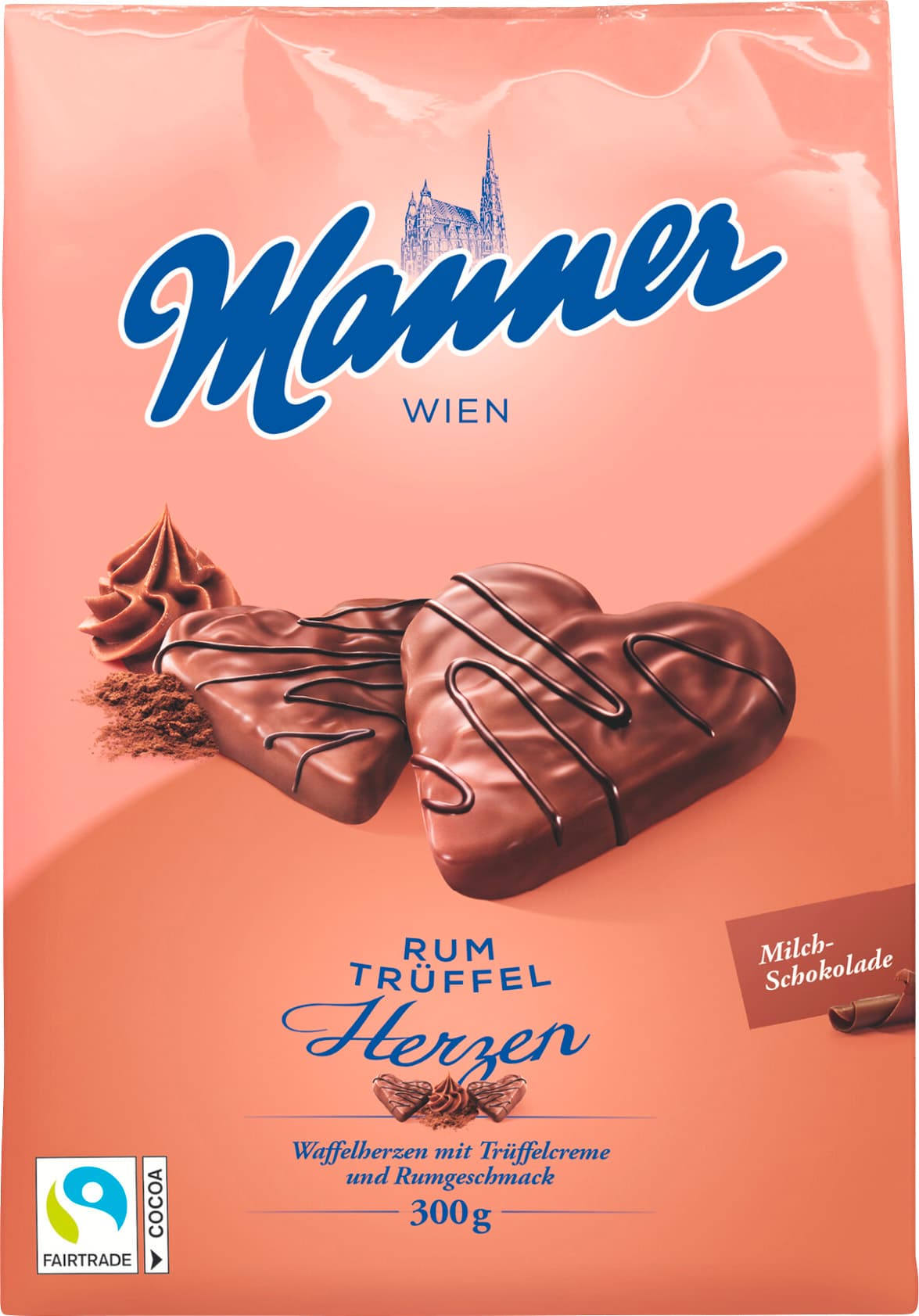Manner Rum-Trüffel Herzen