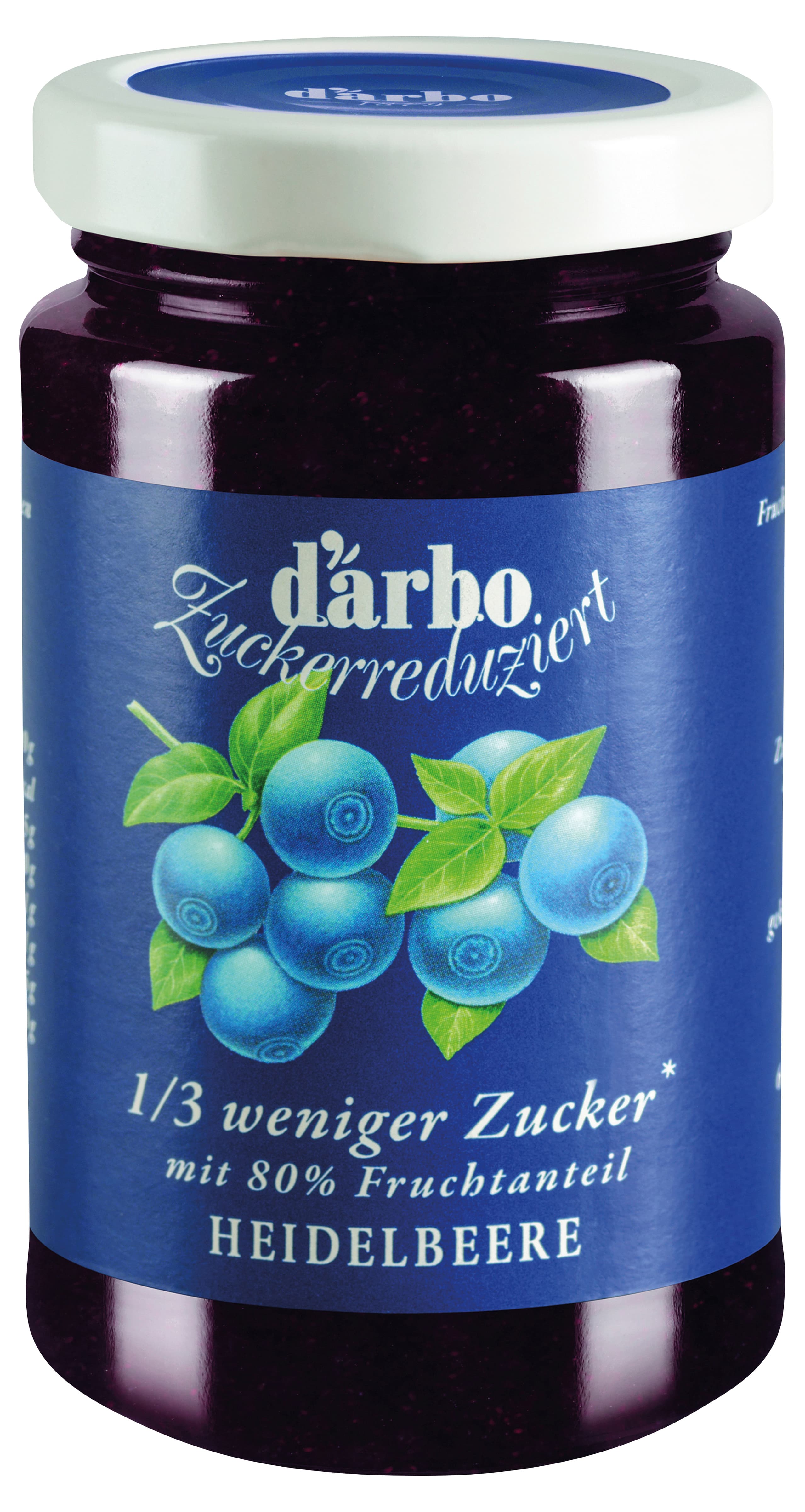 d'arbo Fruchtaufstrich zuckerreduziert Heidelbeere