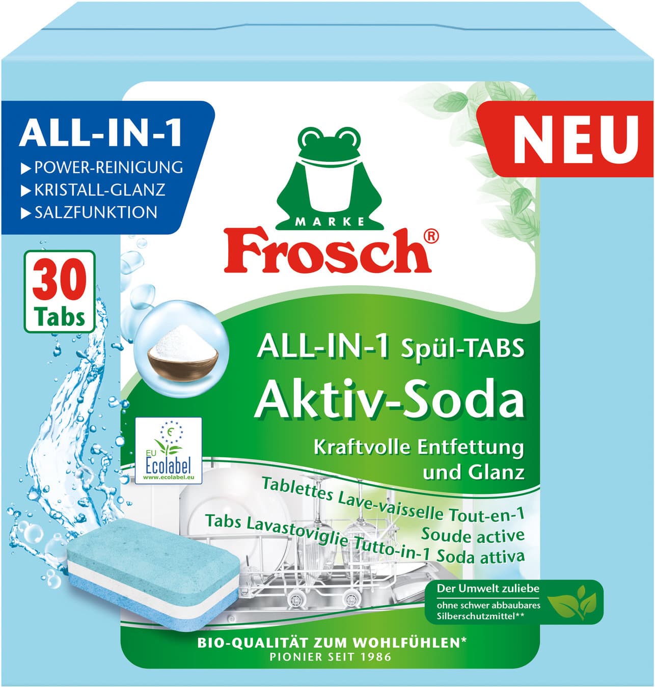 Frosch All-in-1 Spül-Tabs Aktiv-Soda
