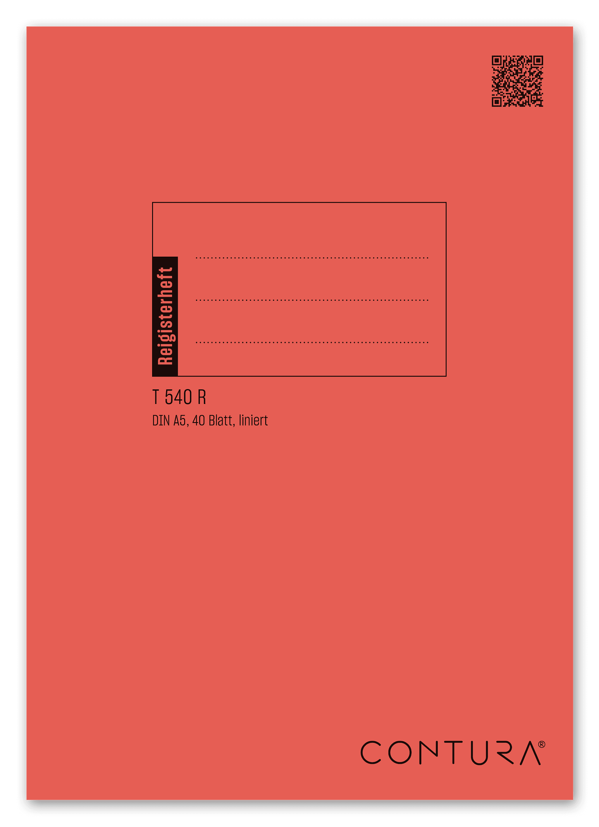 Contura Registerheft T540R A5 40 Blatt 80g/m² 10mm liniert