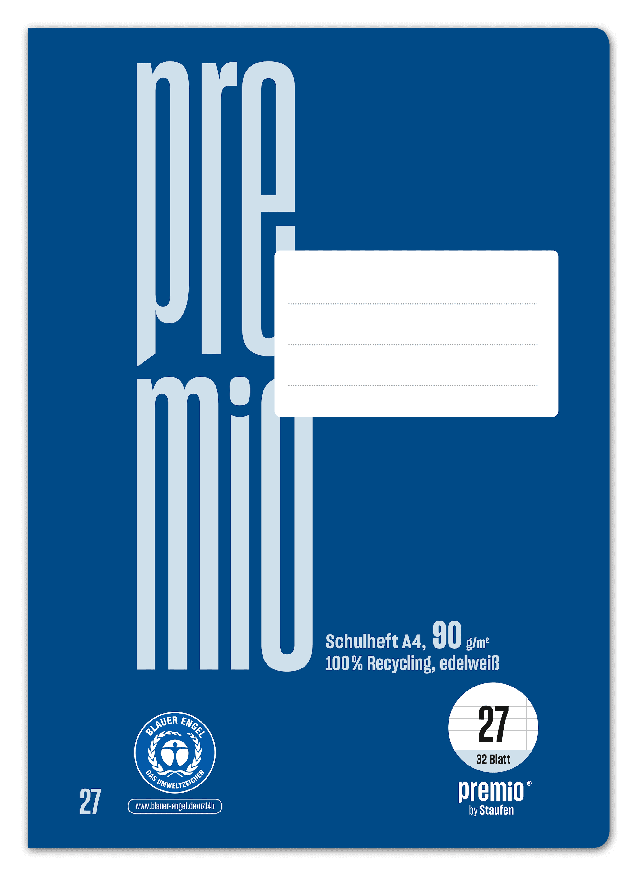 Ursus Green Premium Heft A4 32 Blatt Lineatur 27 liniert