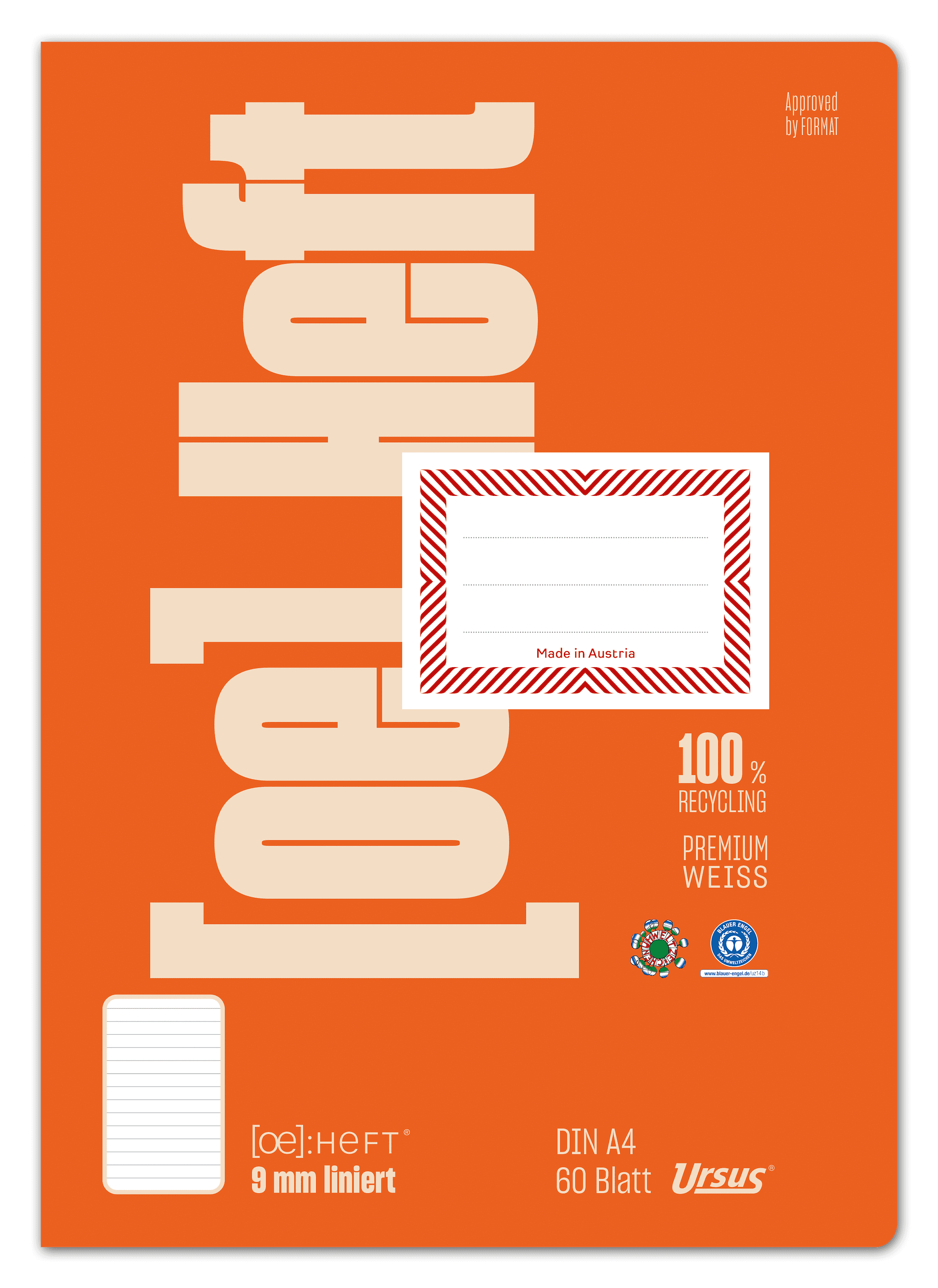 OE Heft A4 60 Blatt 80g/m² 9mm liniert