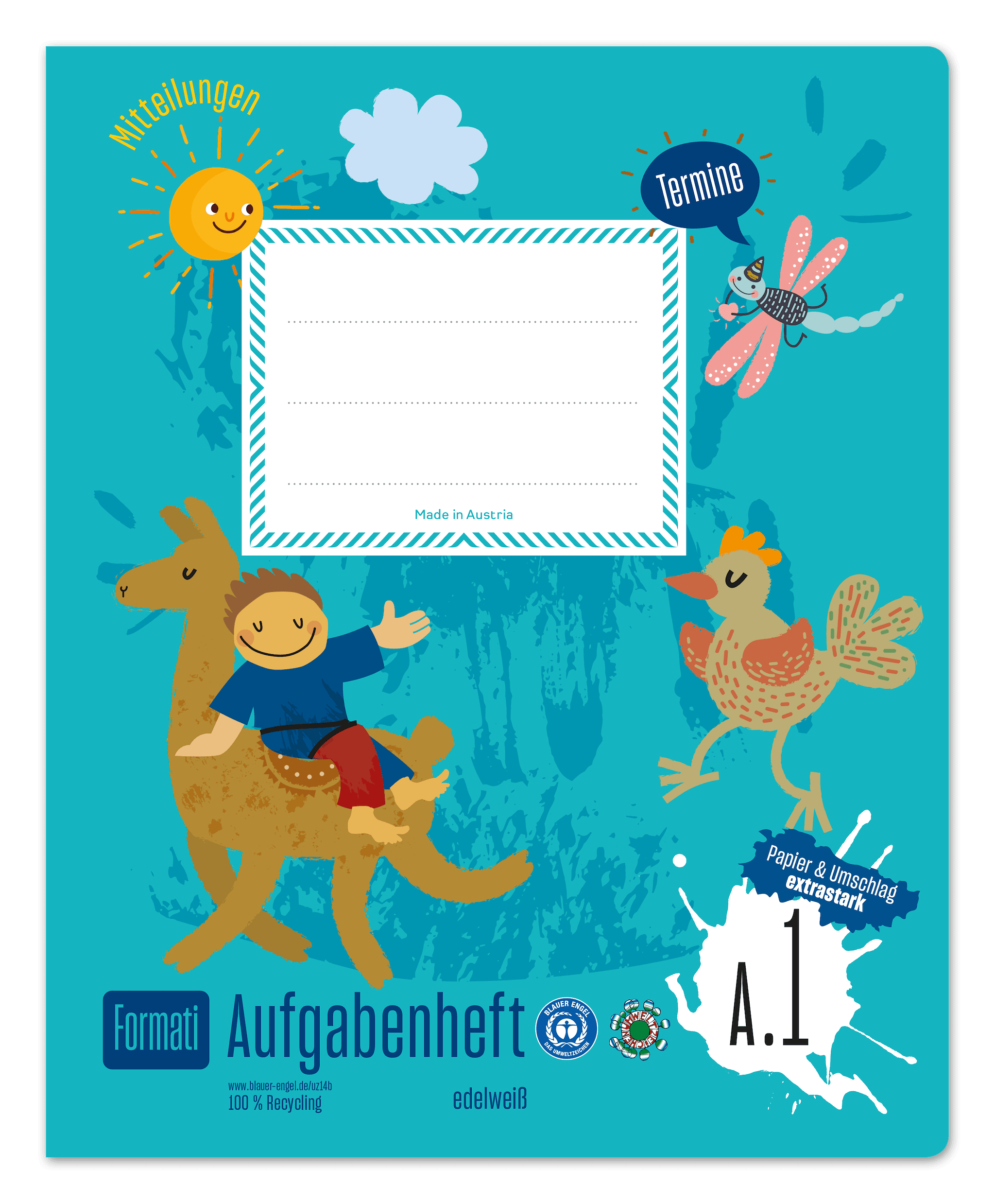 Formati Aufgabenheft A.1 Quart 20 Blatt 90g/m² Wochenplan