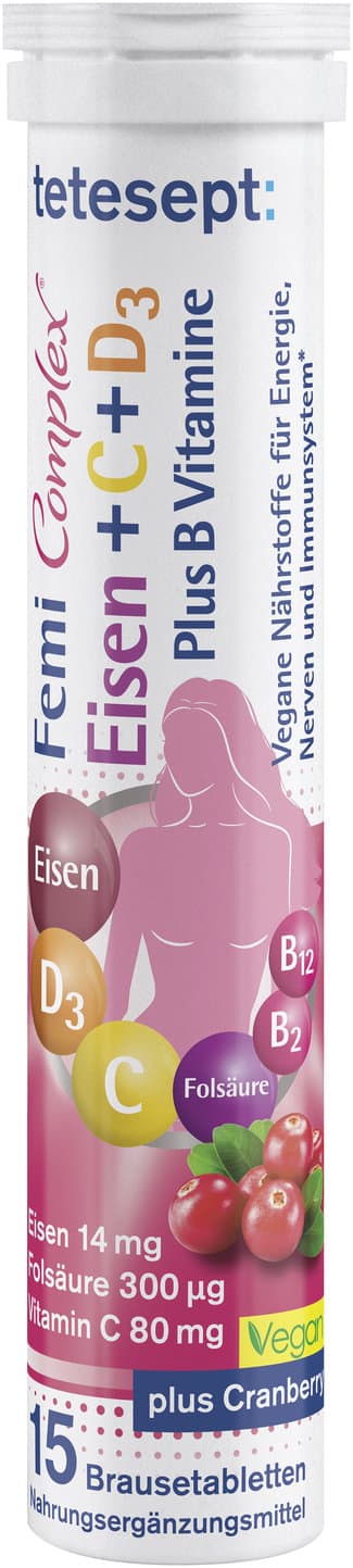 tetesept Brausetabletten Femi Complex Eisen Plus B+C+D