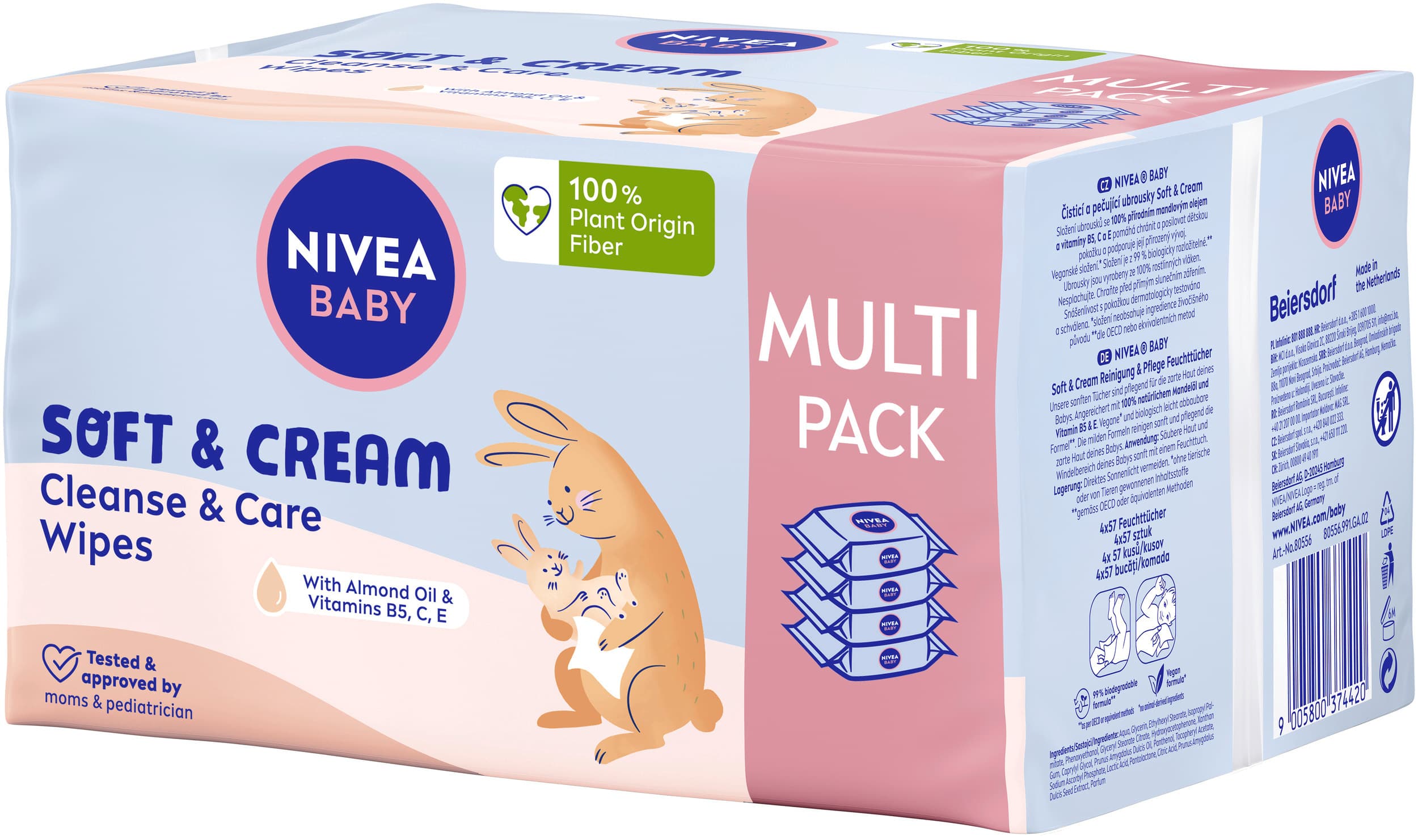 NIVEA Baby Feuchttücher Soft & Cream Multipack