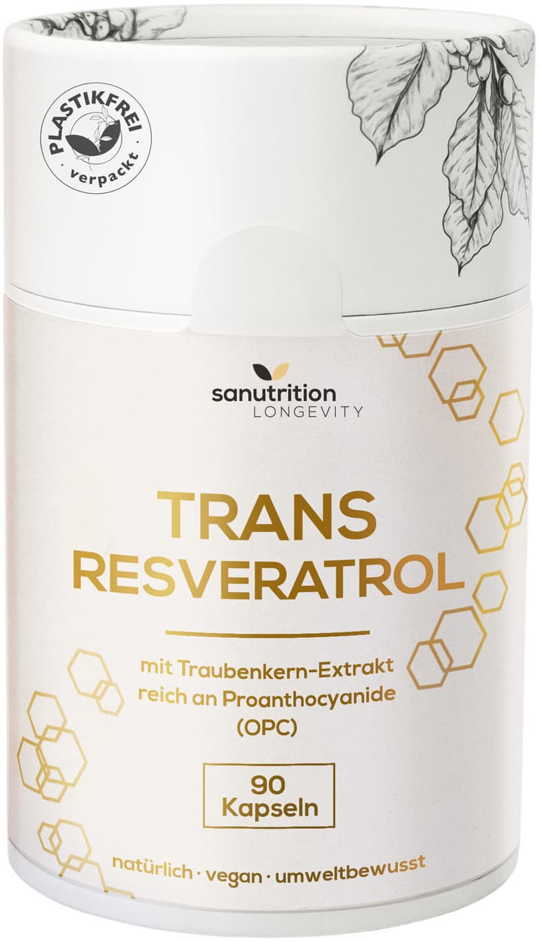 Sanutrition® Trans-Resveratrol 250mg (mit Traubenkern-Extrakt)