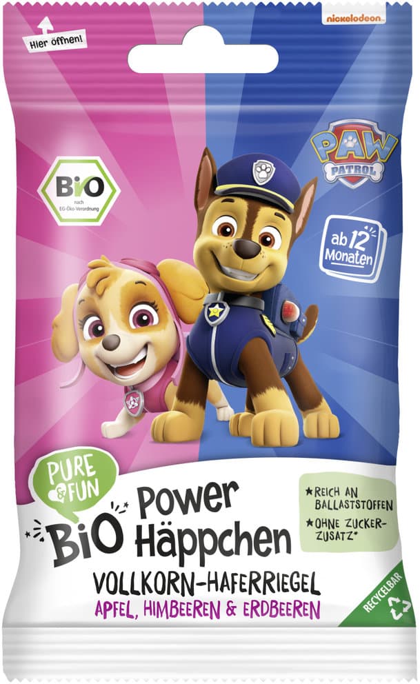 PURE&FUN Bio Power Häppchen Paw Patrol blau