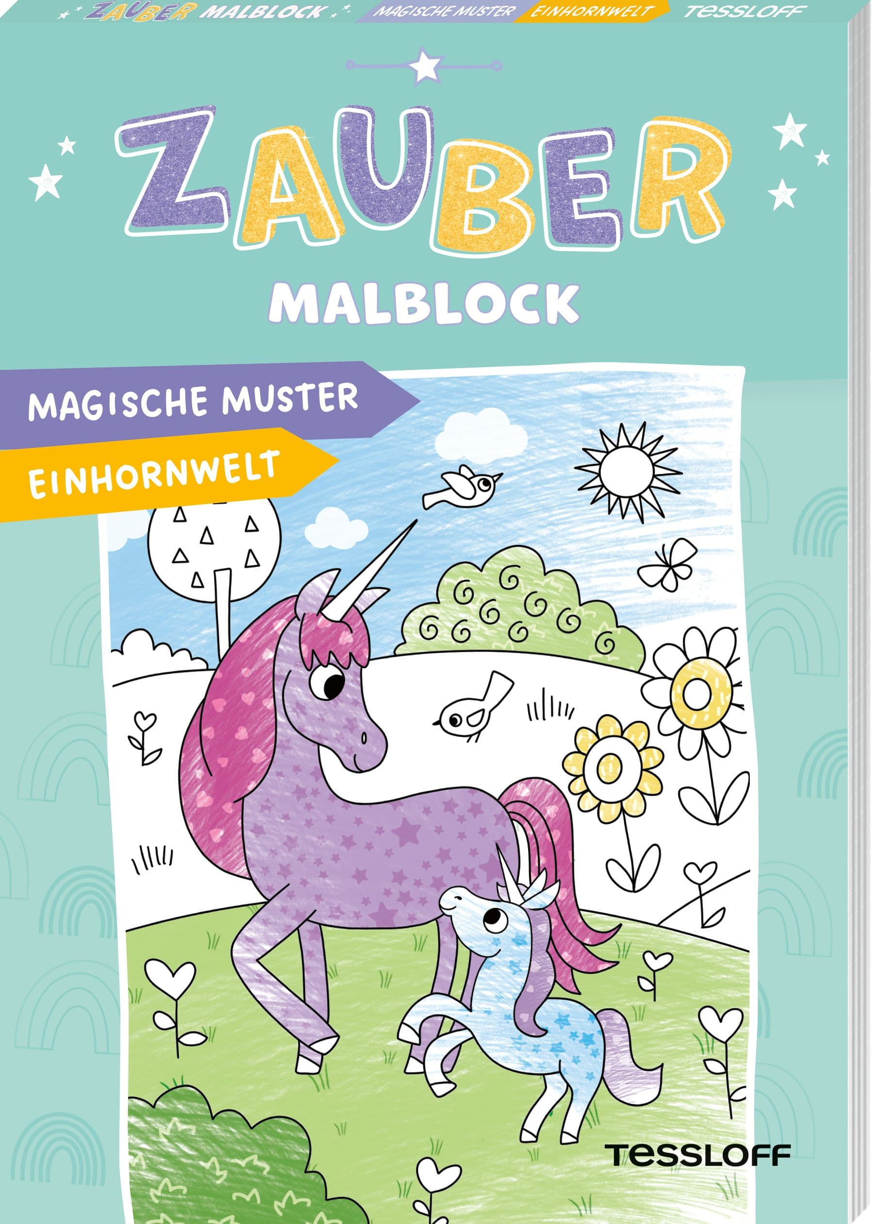 Zaubermalblock. Magische Muster. Einhornwelt
