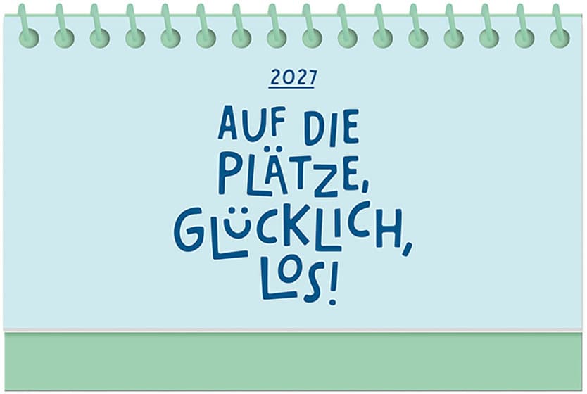 GRAFiK WERKSTATT Mini Kalender Auf die Plätze, glücklich, los!