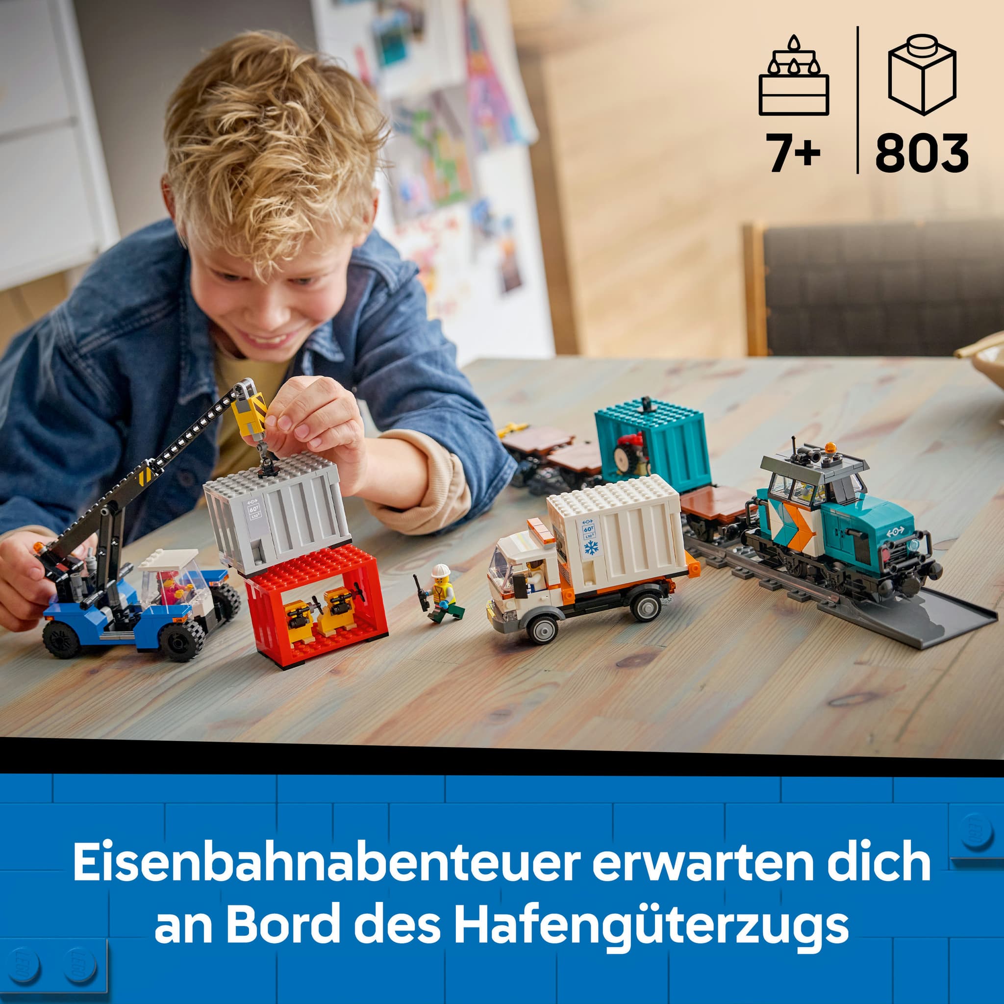 müller lkw spielzeug LEGO City 60509 Hafengüterzug mit Kran und LKW online bestellen | MÜLLER