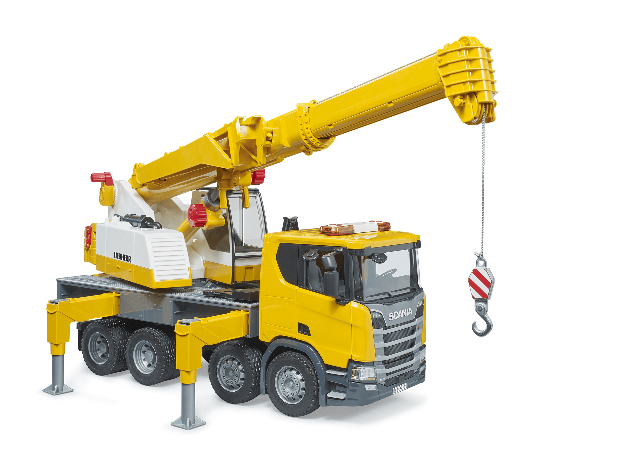 kran spielzeug bruder BRUDER - Scania Super 560R Liebherr Kran-LKW mit Light + Sound Modul
