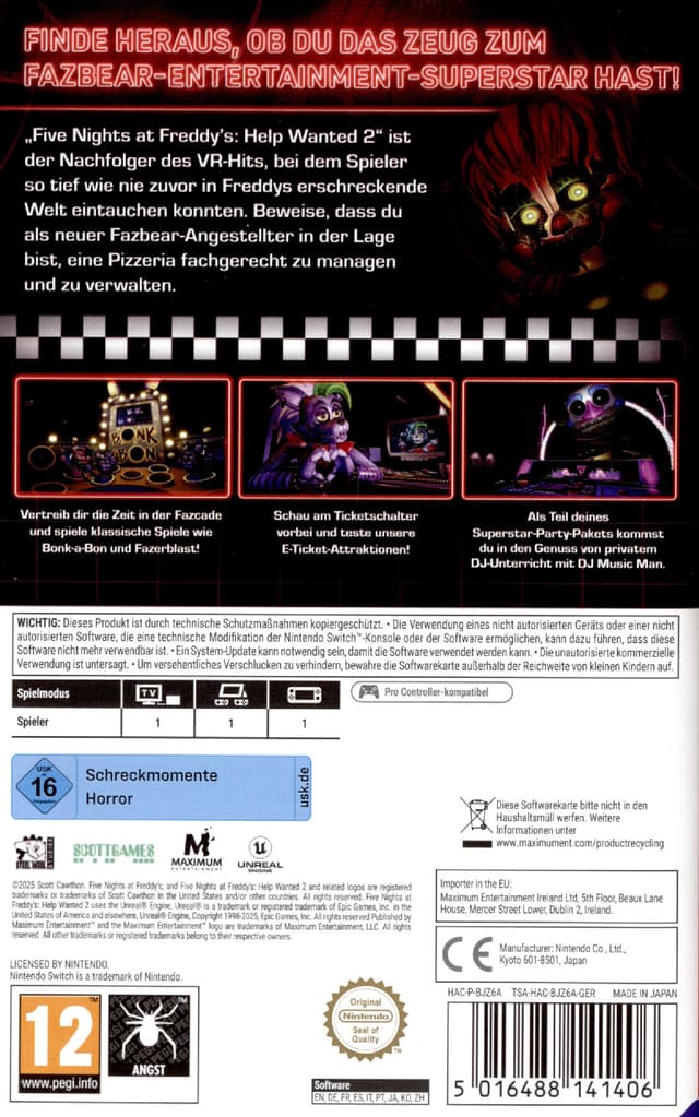 Five Nights at Freddys - Help Wanted 2 Nintendo Switch online bestellen ...