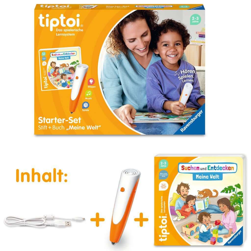 Ravensburger Kit de démarrage Tiptoi Plus 00159 : Stylo et Livre Mes Plus Belles chansons pour Enfants, avec Station de Recharge Ravensburger Kit de démarrage Tiptoi Plus 00159 : Stylo et Livre Mes Plus Belles chansons pour Enfants, avec Station de Recharge
