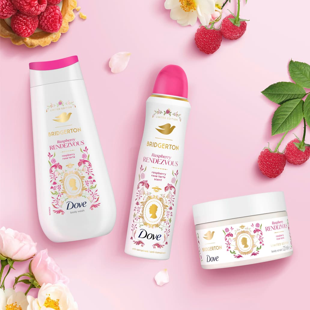Dove Creme-Dusch-Peeling Raspberry Rendezvous online bestellen | MÜLLER