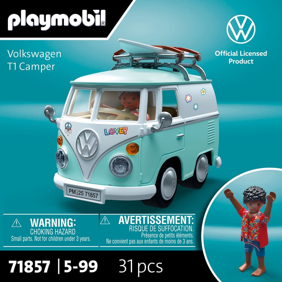 PLAYMOBIL | Collector Cars | Volkswagen T1 Camper | Modellauto für Erwachsene & Kinder | Mit Stickern zum Personalisieren Auto-Fans | Detailgetreues Design | 71857 PLAYMOBIL | Collector Cars | Volkswagen T1 Camper | Modellauto für Erwachsene & Kinder | Mit Stickern zum Personalisieren Auto-Fans | Detailgetreues Design | 71857