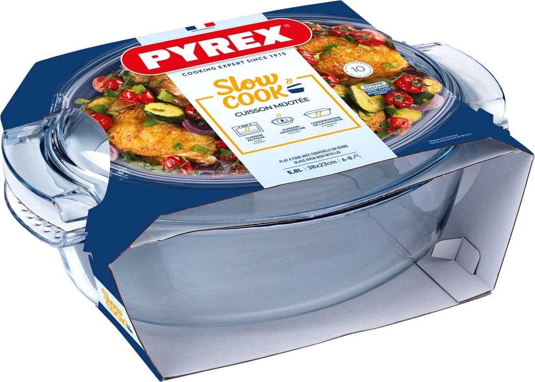 PYREX Borosilikat Glas Bräter oval 4,5 Liter mit Deckel online bestellen