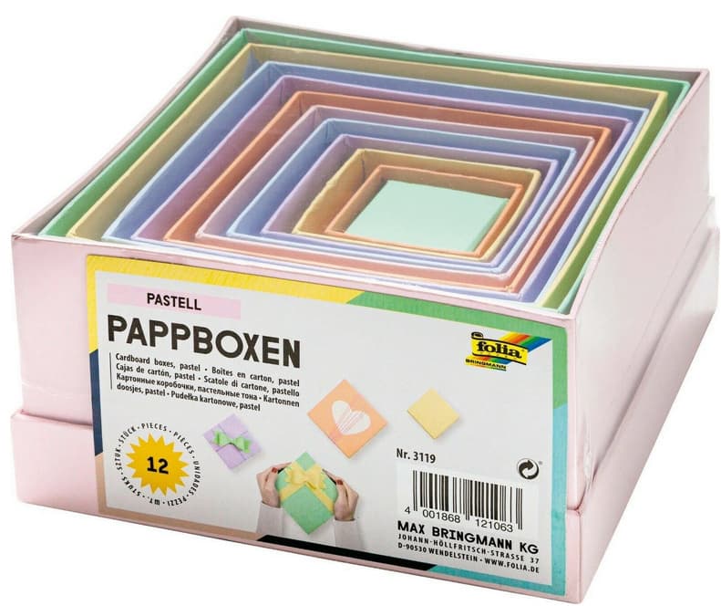 folia Pappboxen pastell in 12 Grössen online bestellen