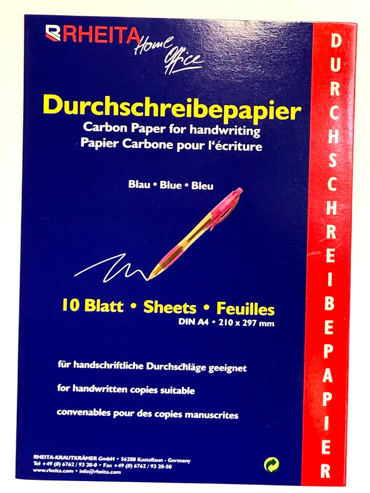 RHEITA Durchschreibepapier A4 blau online bestellen | MÜLLER