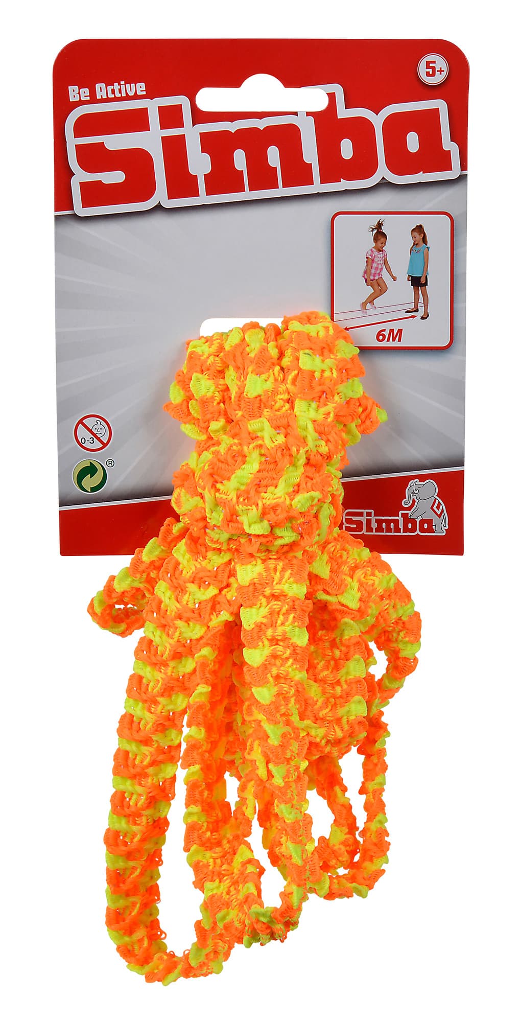 Simba 107302048 - Soft Hüpfgummi, 3-Fach Sortiert, es Wird nur EIN Artikel geliefert, mit breitem Band, schneidet Nicht EIN, Länge 3 Meter, Gespannte Doppellänge 6 Meter, ab 5 Jahre