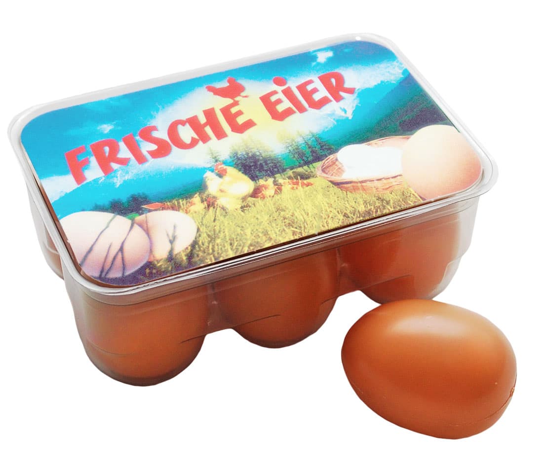 Tanner - 6 Eier aus Kunststoff in Eierbox online bestellen