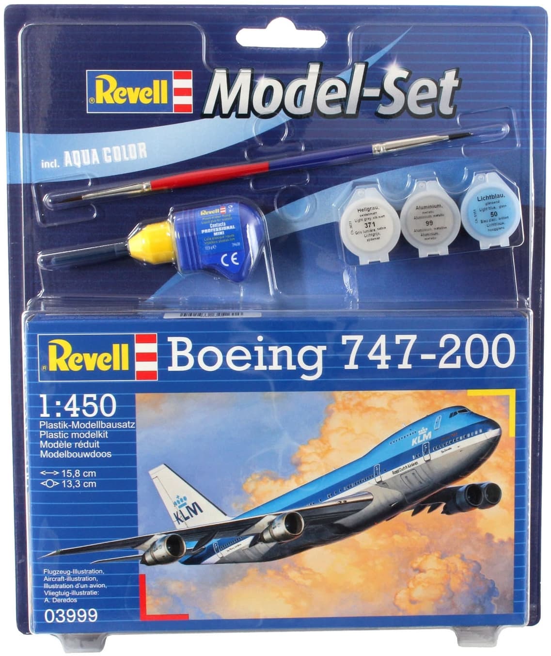 Modell Flugzeug 1:300 KLM 747 – Metalllegierung, Diecast, 20,3 X 17,8 Cm, Deko & Geschenk Für Sammler
