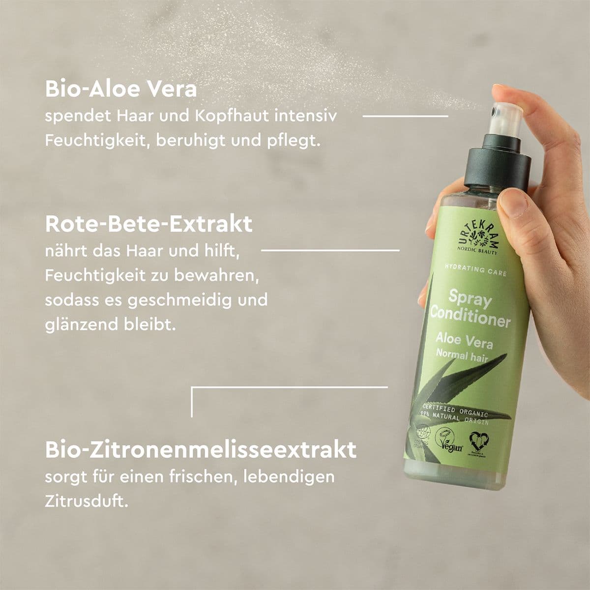 URTEKRAM Revitalizing Spray Conditioner Aloe Vera online bestellen | MLLER