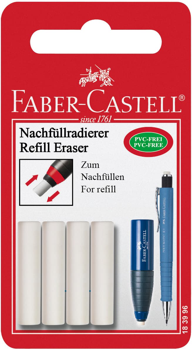 FABER-CASTELL 205052 - Radiergummi Dust-Free, Kunststoff, schwarz, 20