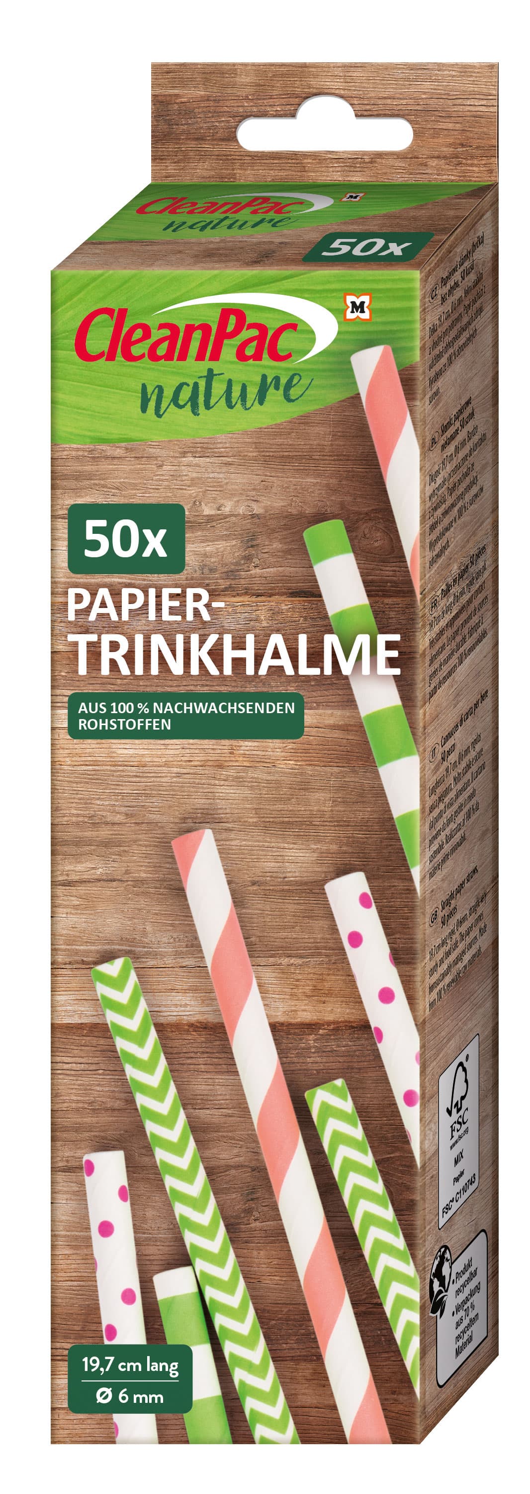 CleanPac Papier-Trinkhalme