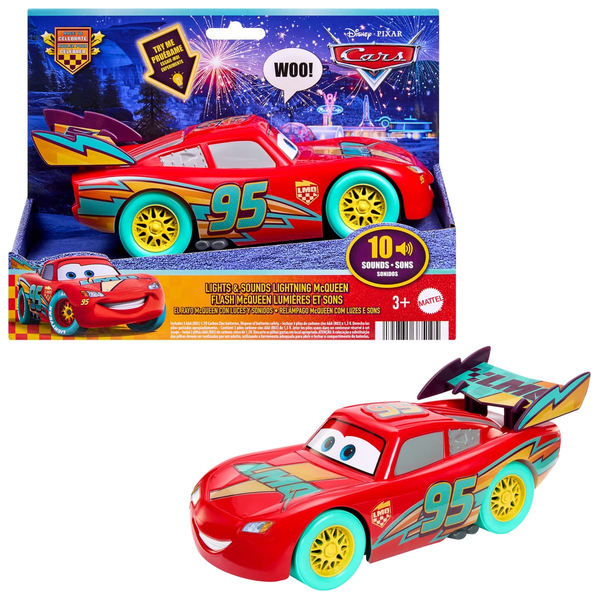 Cars Rennen Disney Pixar Cars Rennen zur Feier Lightning McQueen mit Lichtern und ...